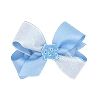 UNC Medium Two-Tone Glitz Grosgrain Hair Bow