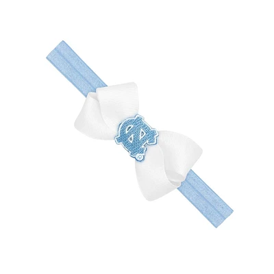 UNC Infant Mini Bow with Logo Patch Headband