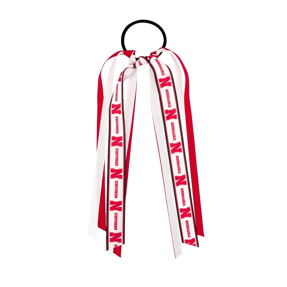 Nebraska Wee Ones Logo Ribbon Streamer Hair Tie