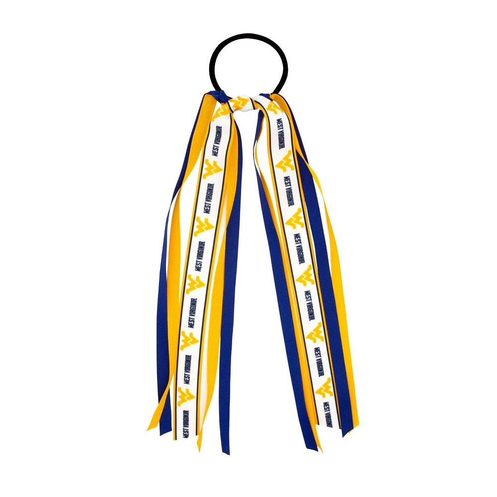 West Virginia Wee Ones Logo Ribbon Streamer Hair Tie
