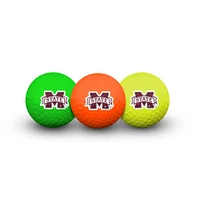 Mississippi State Set of 3 Neon Golf Balls