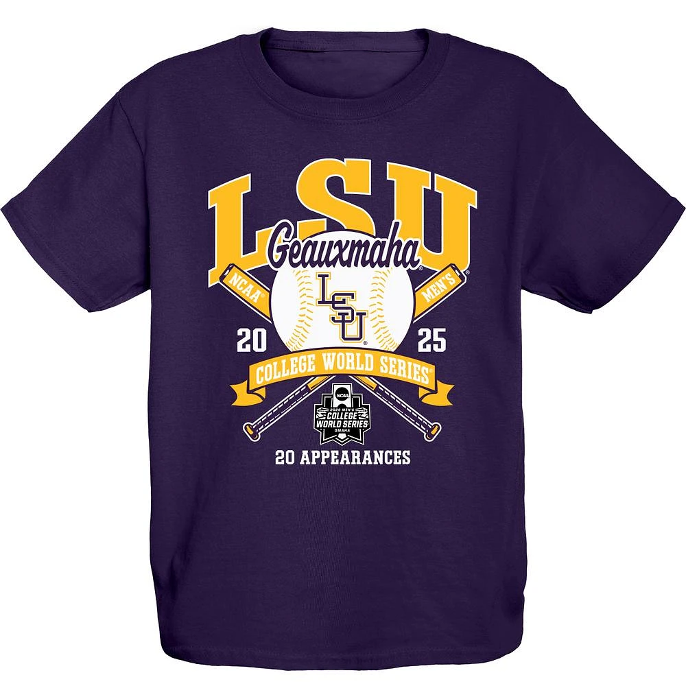 LSU YOUTH 2025 CWS Crossbats Tee