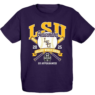 LSU YOUTH 2025 CWS Crossbats Tee