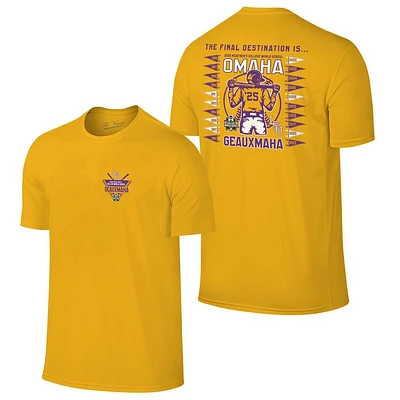 LSU 2025 CWS Appearances Flags Short Sleeve Tee