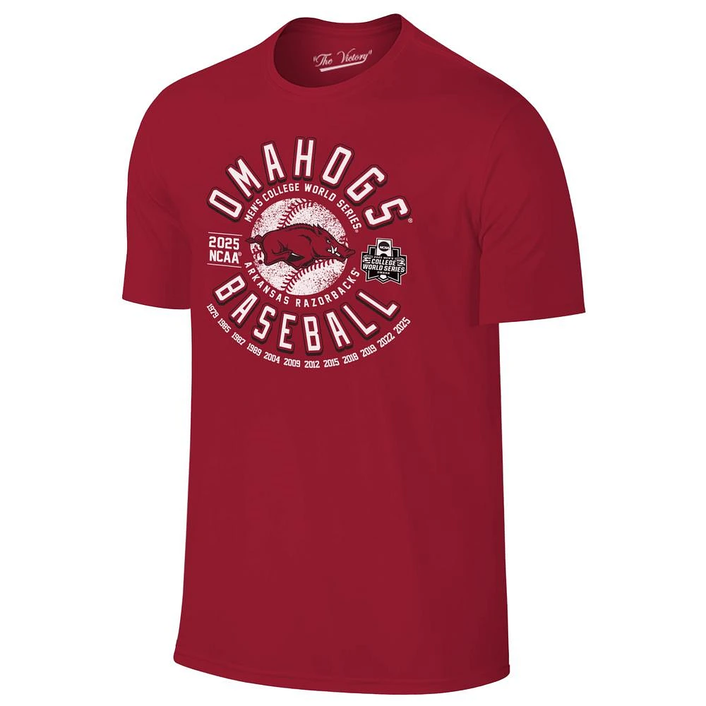 Arkansas 2025 CWS Appearances Short Sleeve Tee