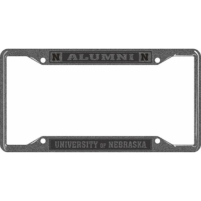 Nebraska Alumni Hammered Metal License Plate Frame