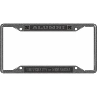 Nebraska Alumni Hammered Metal License Plate Frame