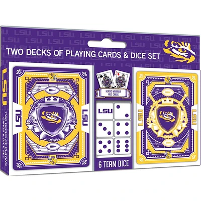 LSU 2-Pack Playing Cards and Dice Set