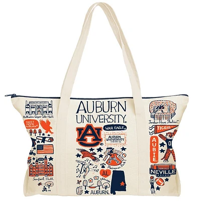 Auburn Julia Gash Natural Canvas Weekend Bag