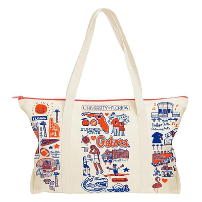 Florida Julia Gash Natural Canvas Weekend Bag