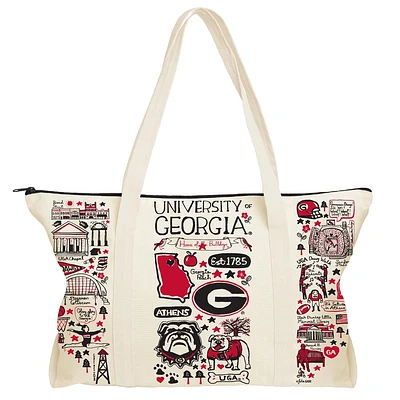 Georgia Julia Gash Natural Canvas Weekend Bag