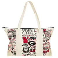 Georgia Julia Gash Natural Canvas Weekend Bag