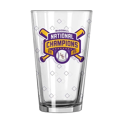 LSU 2025 NCAA College World Series National Champs 16 Oz Pint Glass