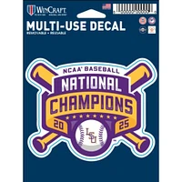 LSU 2025 NCAA College World Series National Champs 3 x 3.5 In Perfect Cut Decal