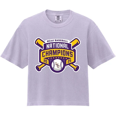 LSU 2025 NCAA College World Series National Champs Boxy Comfort Colors Women's Tee