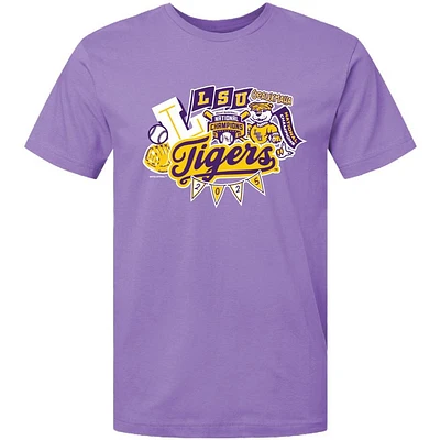 LSU 2025 NCAA College World Series National Champs Stickers Soft Cotton Women's Tee