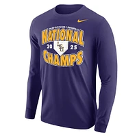 LSU Nike 2025 NCAA College World Series National Champs Home Plate Long Sleeve Tee