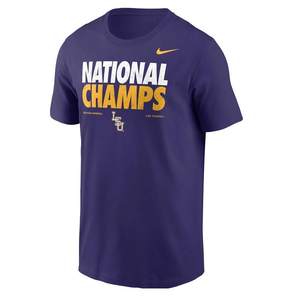 LSU Nike 2025 NCAA College World Series National Champs Straight Tee