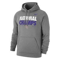 LSU Nike 2025 NCAA College World Series National Champs Straight Club Fleece Hoodie