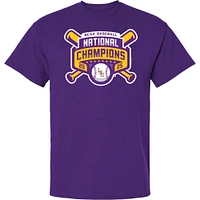 LSU 2025 NCAA College World Series National Champs Baseball Logo Tee