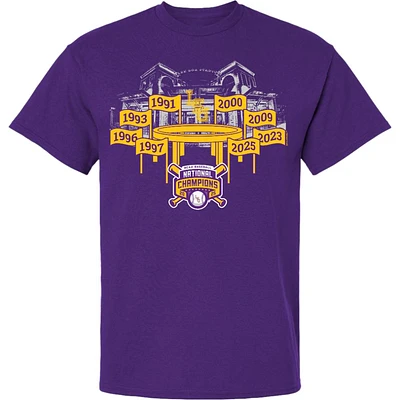 LSU 2025 College World Series National Champs Flags Plaza Tee