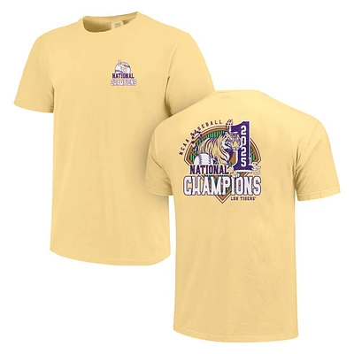 LSU 2025 College World Series National Champs Tiger Comfort Colors Tee