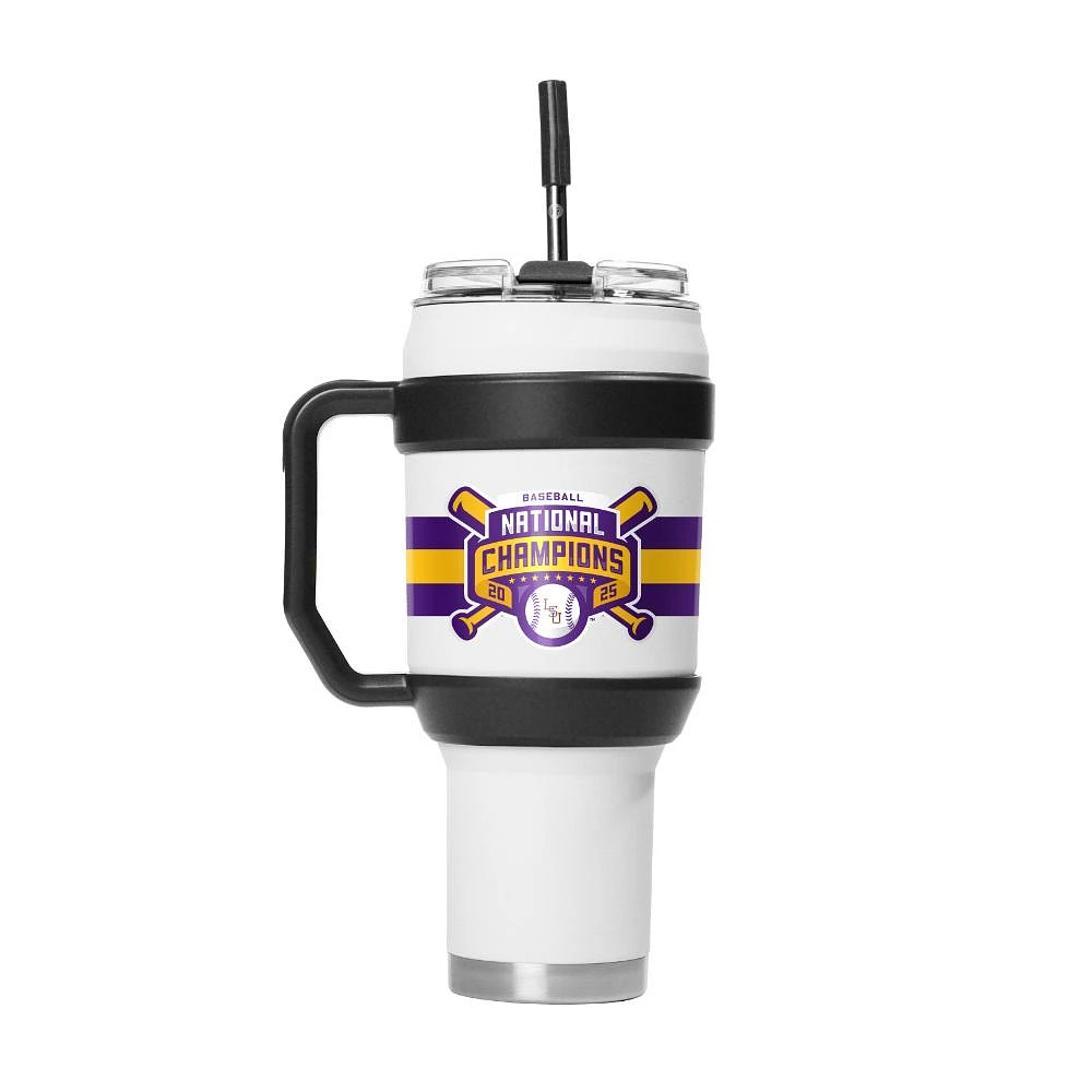LSU 2025 College World Series National Champs 40 Oz Carry Tumbler
