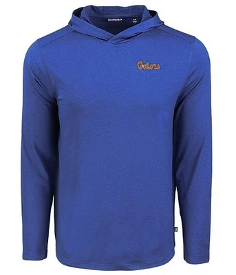 Florida Cutter & Buck Gators Script Coastline Comfort Hooded Tee