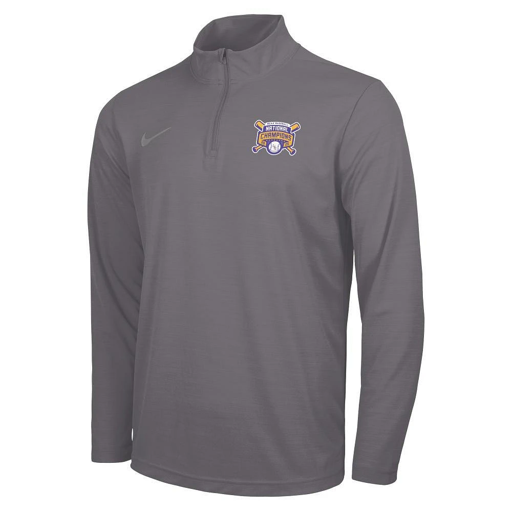LSU Nike 2025 NCAA College World Series National Champs Intensity 1/4 Zip Pullover