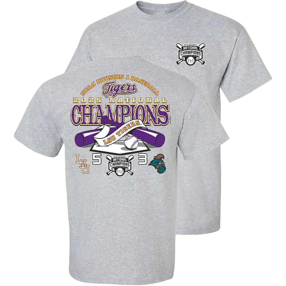 LSU 2025 College World Series National Champs Score Tee