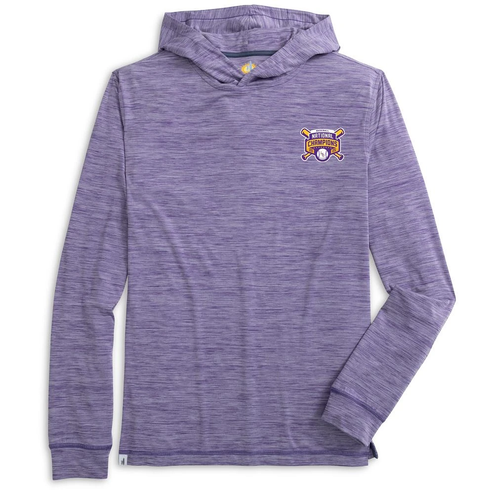LSU Johnnie-O 2025 College World Series National Champs Talon Light Weight Hooded Tee
