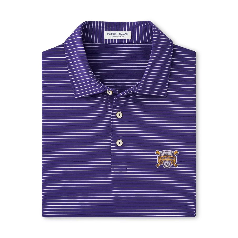 LSU Peter Millar 2025 College World Series National Champs Hemlock Performance Polo