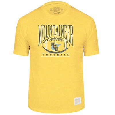 West Virginia Retro Brand WVU Throwback Football Tri-Blend Tee