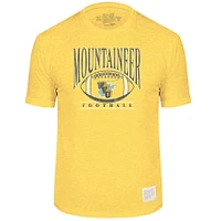 West Virginia Retro Brand WVU Throwback Football Tri-Blend Tee