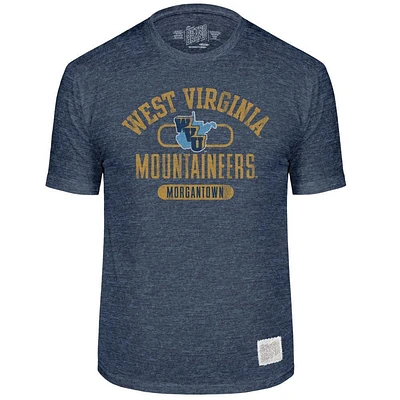 West Virginia Retro Brand WVU Throwback Vintage Tri-Blend Tee