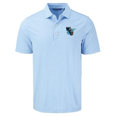 West Virginia Cutter & Buck Vault Throwback Forge Fine Line Polo