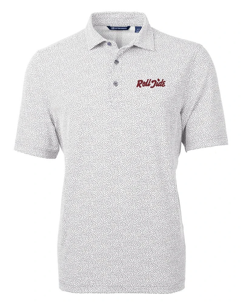 Alabama Cutter & Buck Roll Tide Script Eco Botanical Print Polo