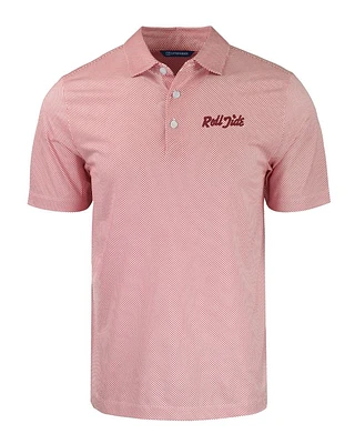 Alabama Cutter & Buck Roll Tide Script Pike Symmetry Print Polo