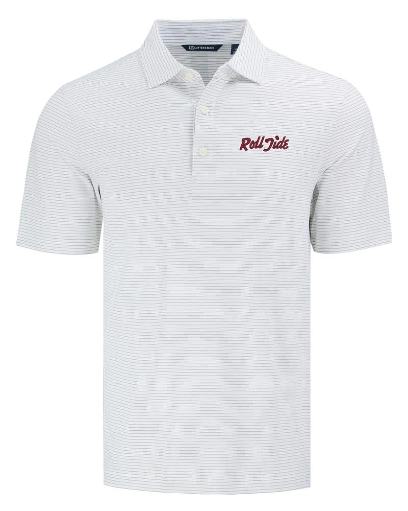 Alabama Cutter & Buck Roll Tide Script Forge Fine Line Polo