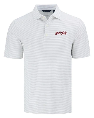 Alabama Cutter & Buck Roll Tide Script Forge Fine Line Polo