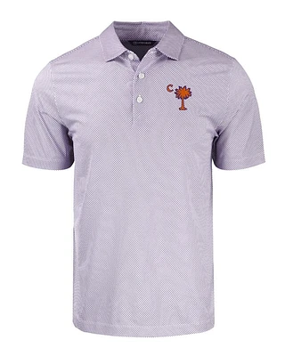 Clemson Cutter & Buck Palmetto C Pike Symmetry Print Polo