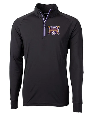 LSU Cutter & Buck BIG TALL 2025 College World Series National Champs Adapt Eco Knit 1/4 Zip Pullover