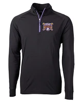 LSU Cutter & Buck BIG TALL 2025 College World Series National Champs Adapt Eco Knit 1/4 Zip Pullover