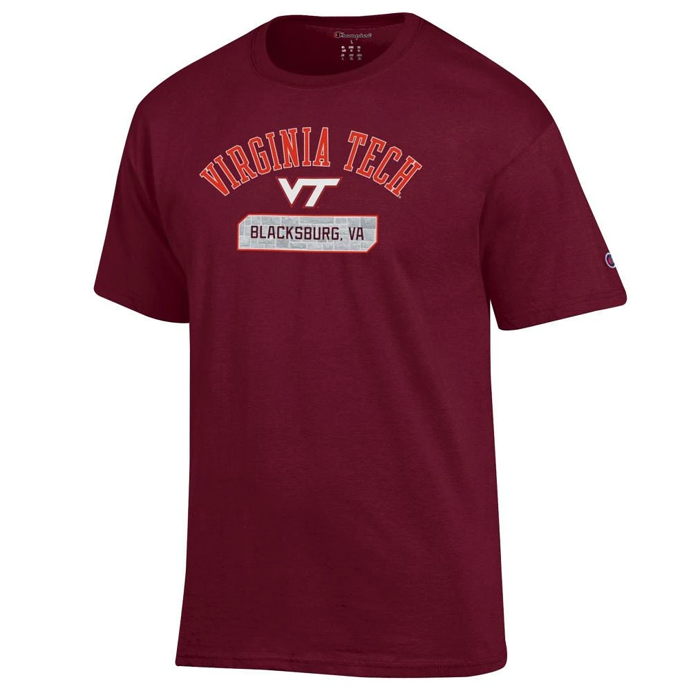 Virginia Tech Champion Arch Blacksburg Hokie Stone Tee