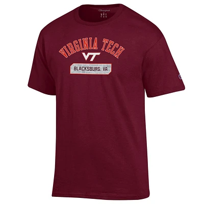 Virginia Tech Champion Arch Blacksburg Hokie Stone Tee
