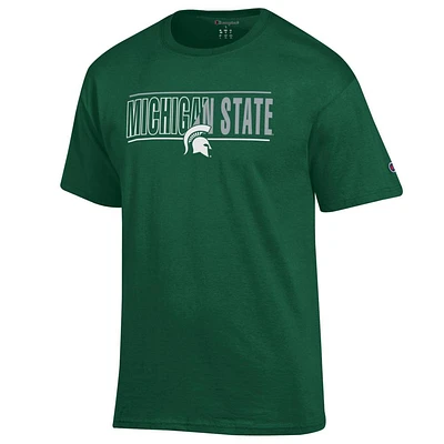 Michigan State Champion Bar Split Color Wordmark Tee