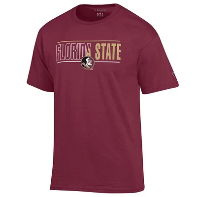 Florida State Champion Bar Split Color Wordmark Tee