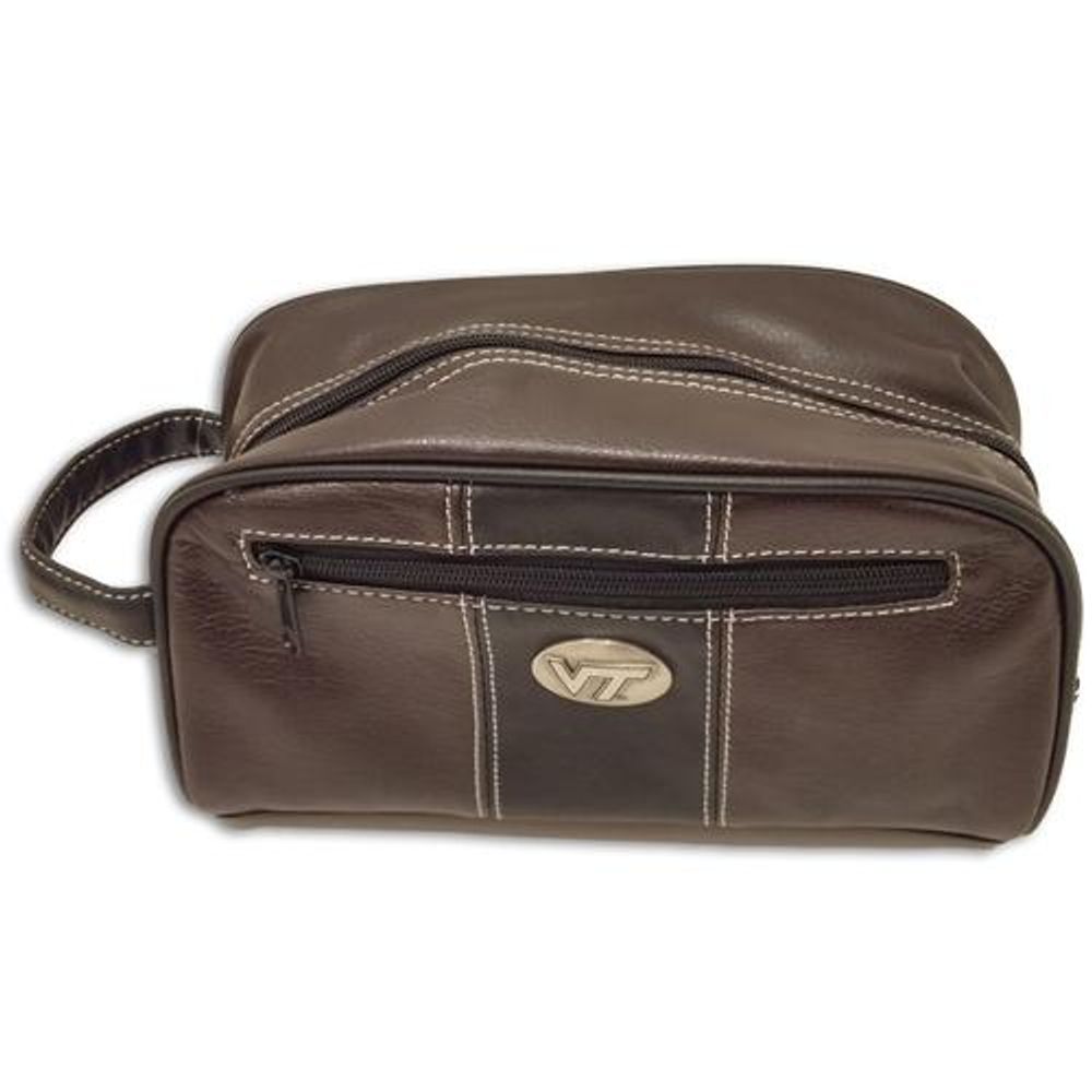  Virginia Tech Brown/Black Toiletry Case