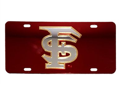  Florida State License Plate Garnet With Silver Fs