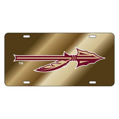  Florida State Spear Logo License Plate (Gold)